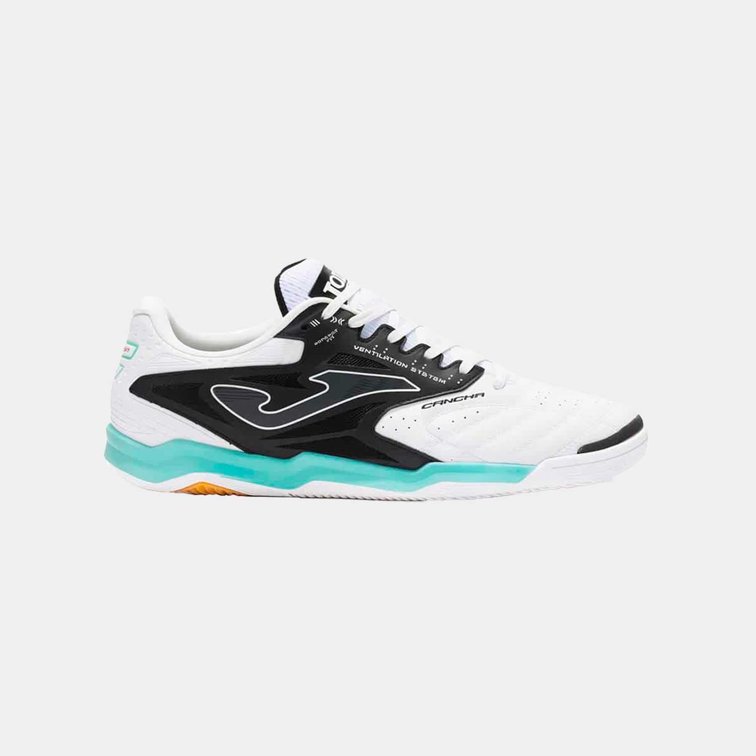 کفش فوتسال جوما مدل CANCHA 2502 WHITE BLACK INDOOR