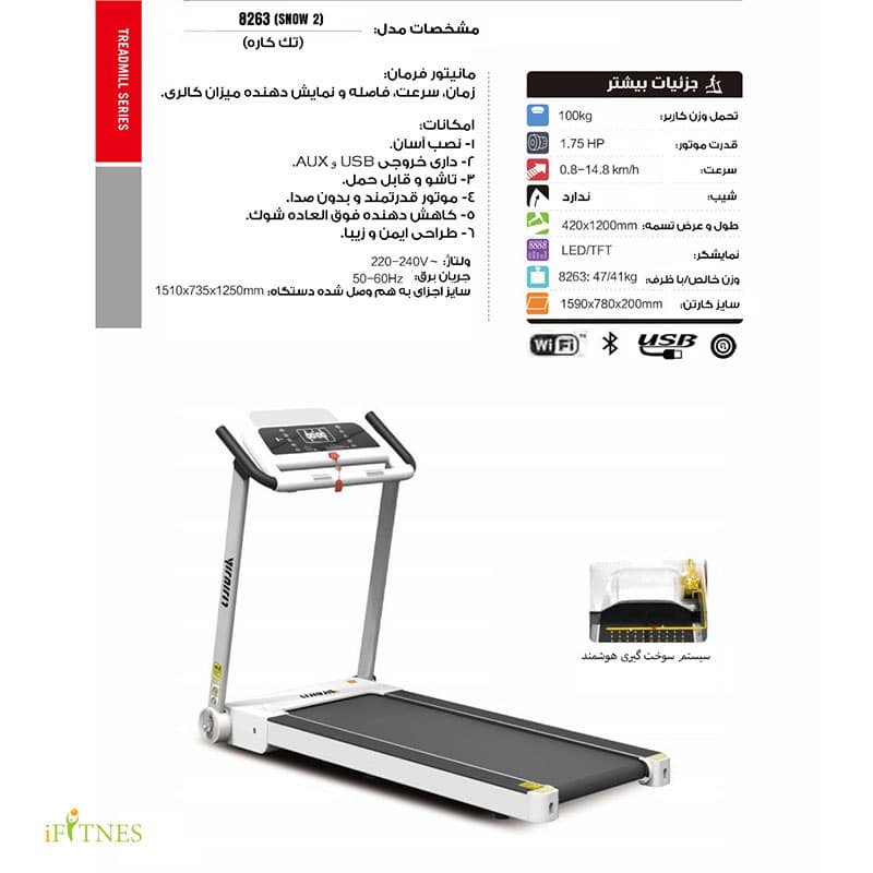 تردمیل خانگی پرو آی فیت Pro I Fit 8263 — تصویر ۸