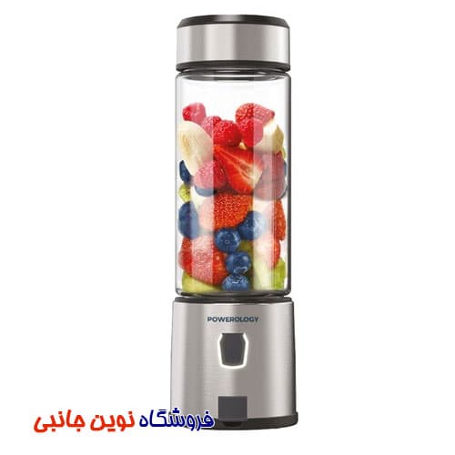 شیکر و مخلوط کن قابل حمل پاورولوژی مدل P6BPJBK ا Powerology 6 Blades Portable and Rechargeable Juicer and Blender (تک/عمده)