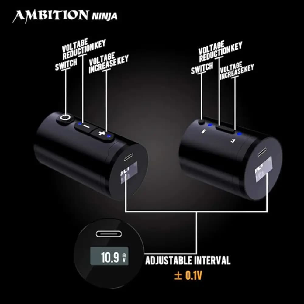 دستگاه تتو وایرلس نینجا امبیشن Ambition Ninja — تصویر ۸