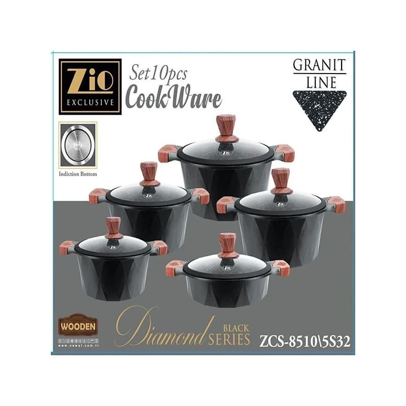 سرویس قابلمه 10 پارچه زیو مدل ZCS-8510 — تصویر ۶