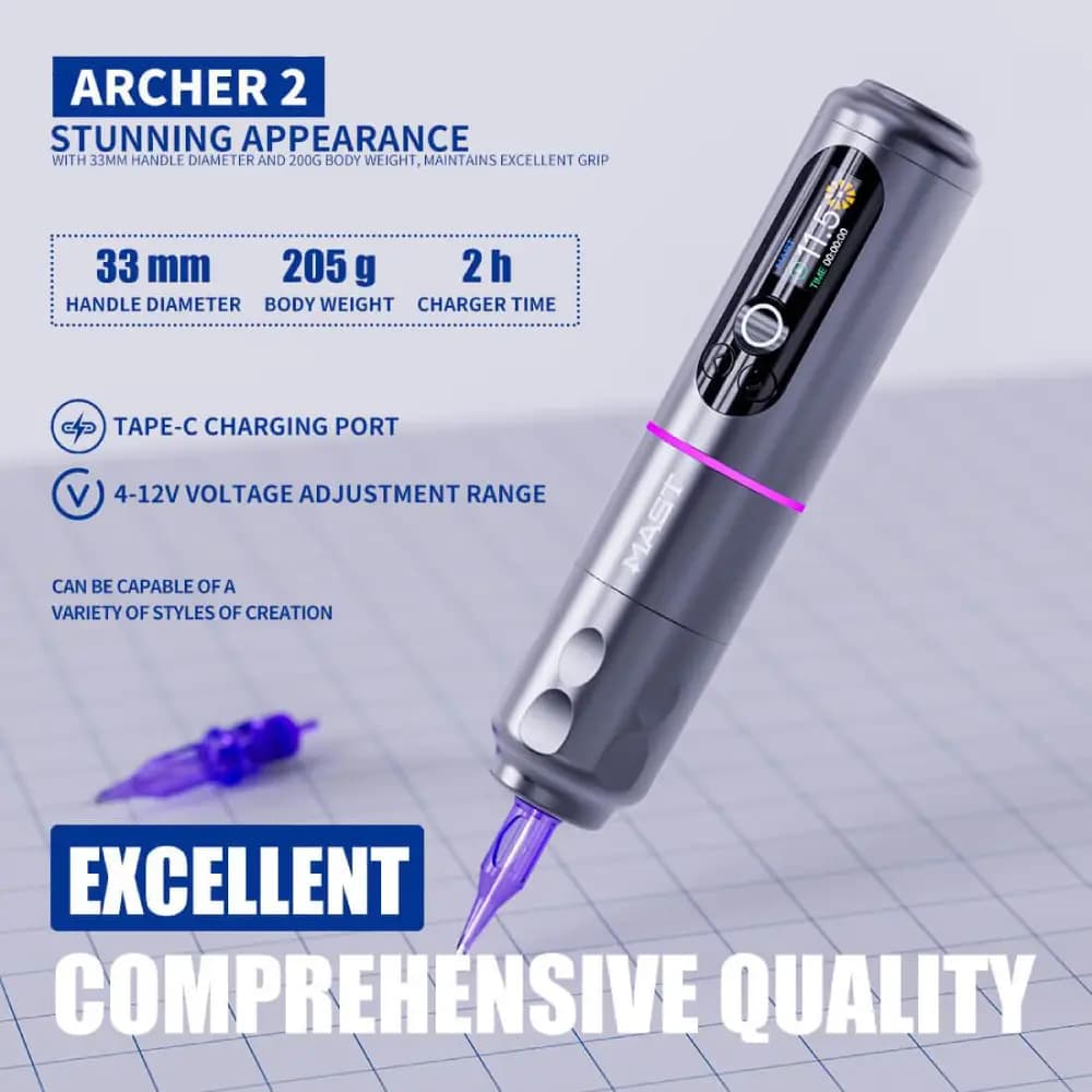 دستگاه تتو وایرلس مست آرچر Mast Archer 2 — تصویر ۳