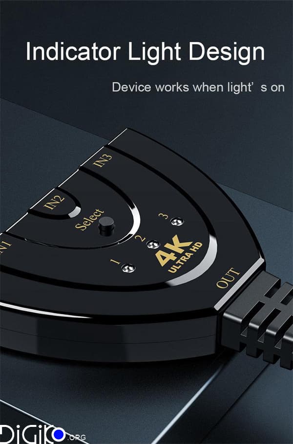 سوییچ سه پورت HDMI 4K مینی تک — تصویر ۵