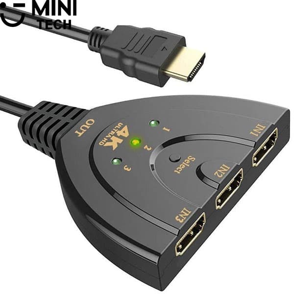 سوییچ سه پورت HDMI 4K مینی تک
