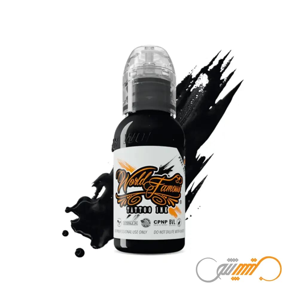 رنگ تتو ورد فیمس World Famous Pitch Black — تصویر ۴