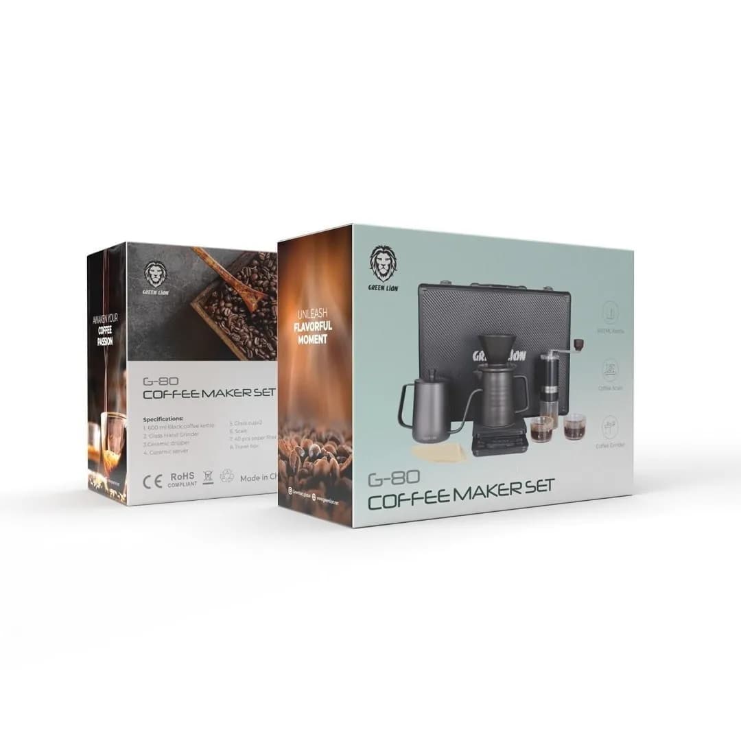 ست قهوه ساز گرین لاین مدل G-80 Plus قابل حمل ا Green Lion G-80 Plus Coffee Maker Set GNG80PCOFFST ( تک / عمده ) — تصویر ۹