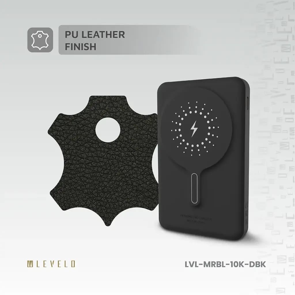 پاوربانک وایرلس 10000 لولو Levelo Marbella MagSafe Leather — تصویر ۴