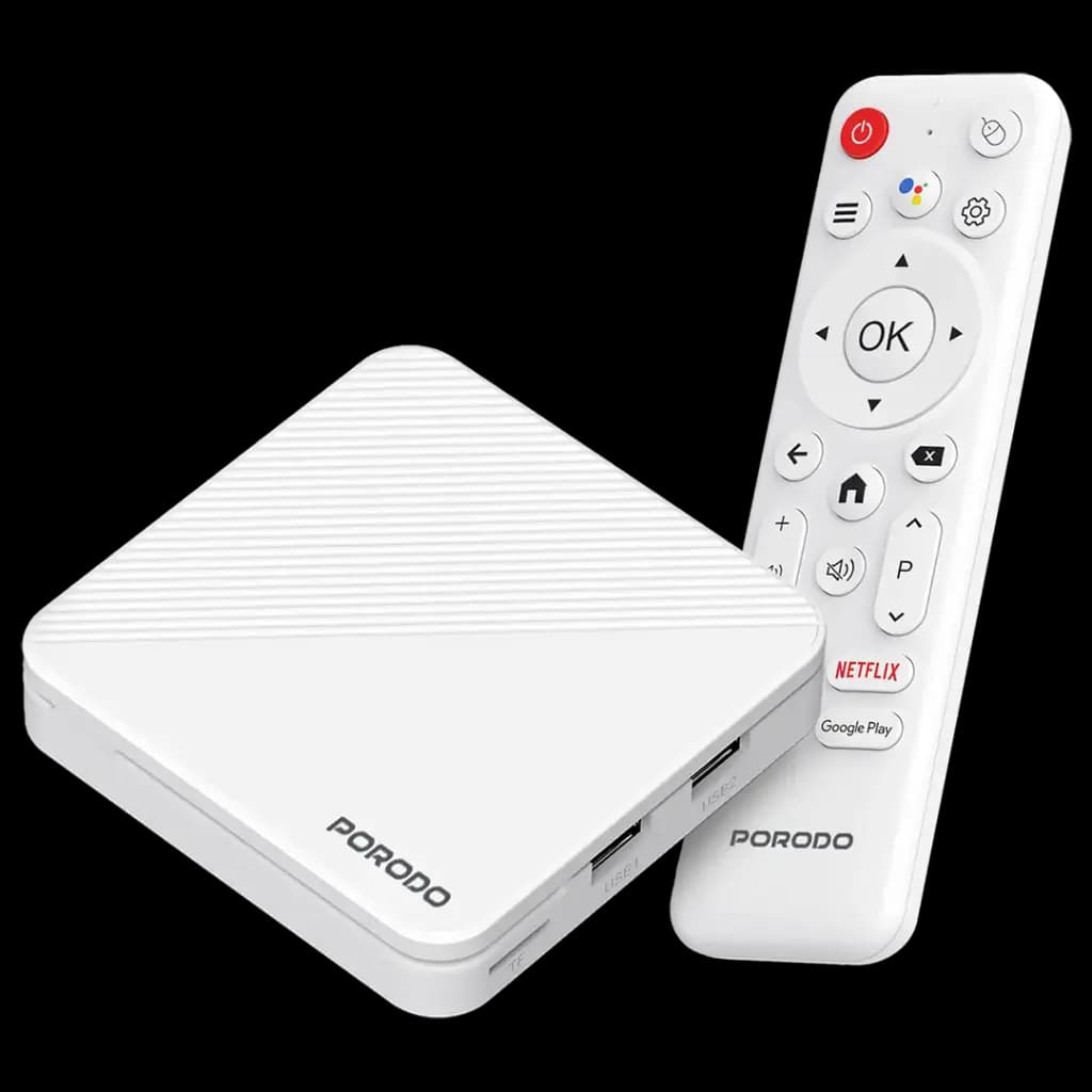 اندروید باکس پرودو Porodo EchoBox 4K Android TV BOX with 2GB+16 GB storage