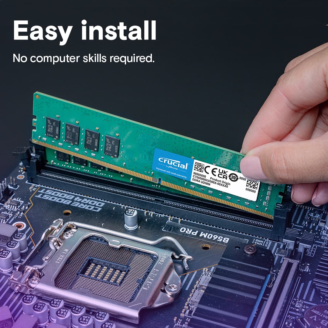 رم کامپیوتر کروشیال Crucial 16GB DDR4-3200 CL22 UDIMM — تصویر ۵