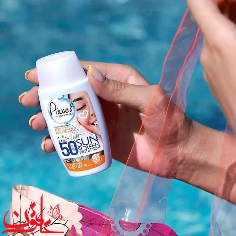 کرم ضدآفتاب بی‌رنگ پیکسل SPF50 پوست خشک و حساس حجم 50 میلی لیتر — تصویر ۸