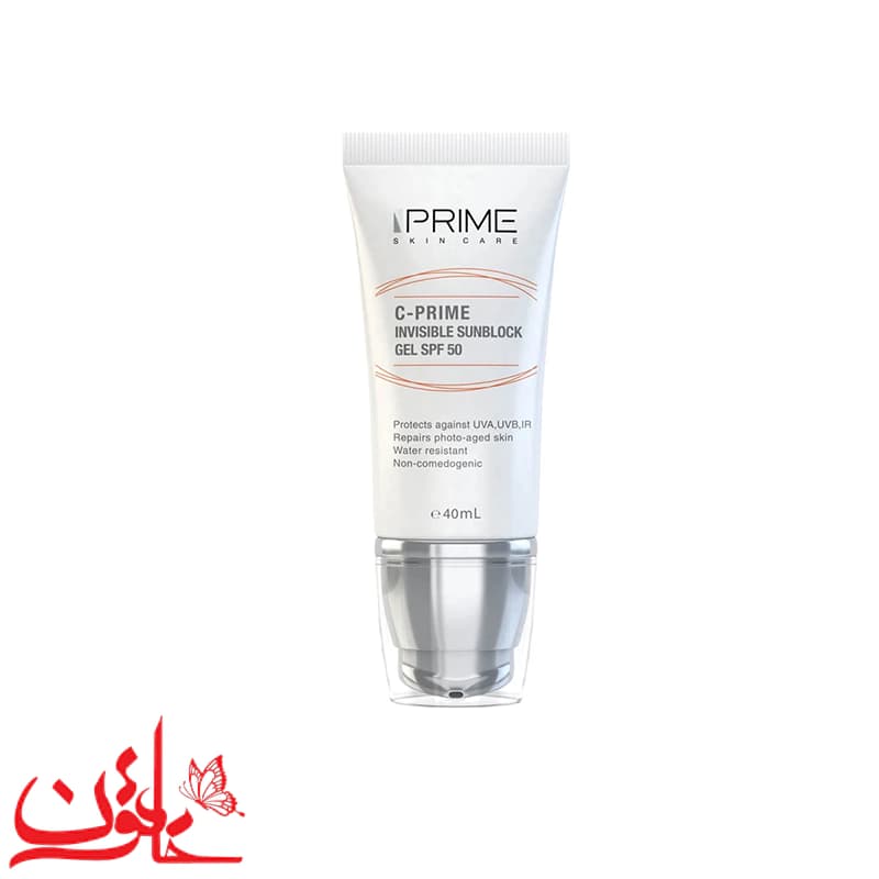 ژل ضدآفتاب بی‌رنگ پرایم SPF50 مدل C-Prime حجم 40 میلی‌لیتر
