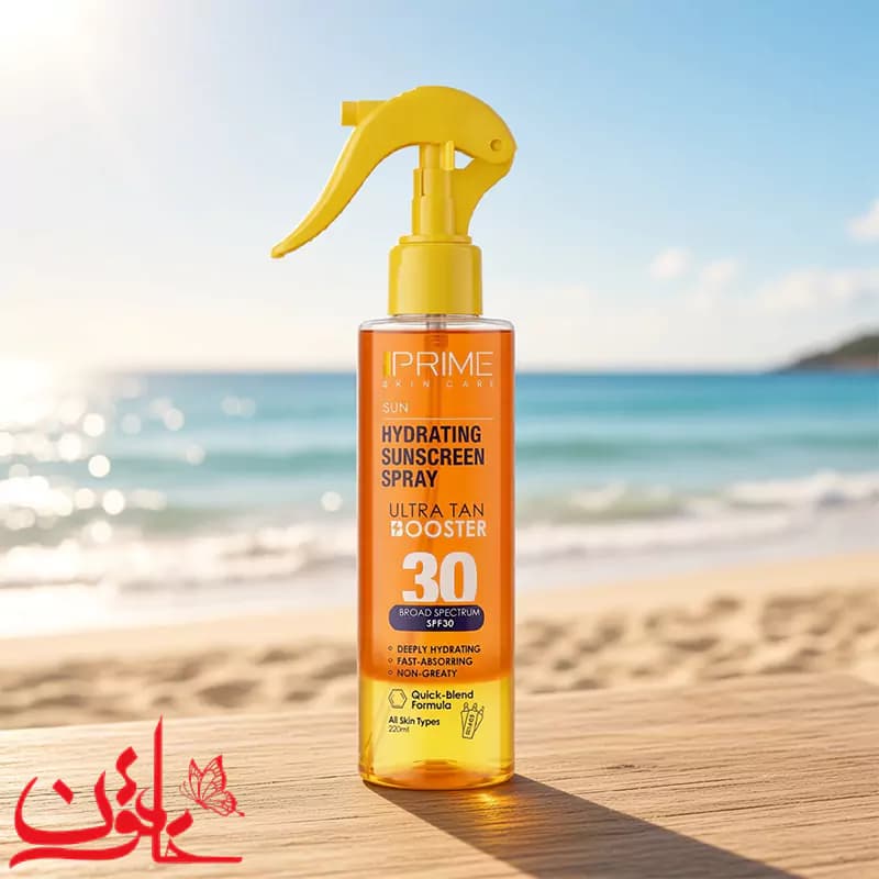 اسپری ضدآفتاب آبرسان پرایم SPF30 مدل Ultra Tan Booster حجم 200 میلیلیتر — تصویر ۳