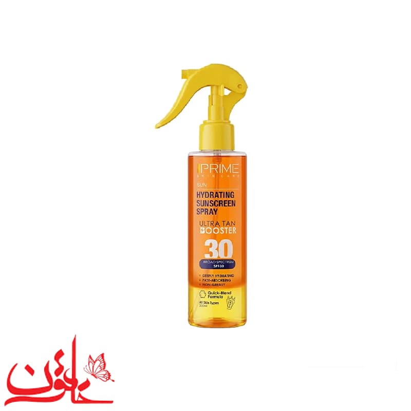 اسپری ضدآفتاب آبرسان پرایم SPF30 مدل Ultra Tan Booster حجم 200 میلیلیتر — تصویر ۲