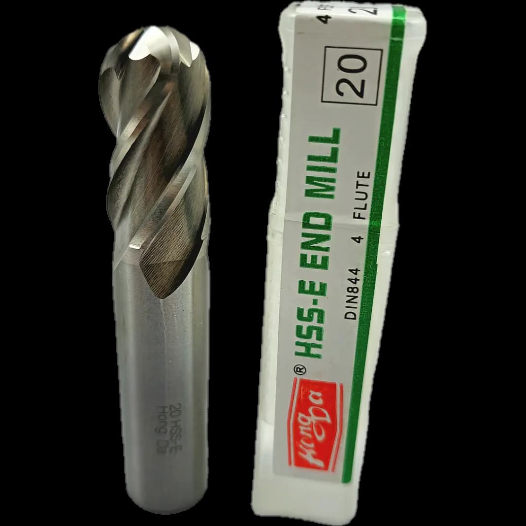 فرز انگشتی سر گرد سفید HSS-E سایز 20 HONGDA