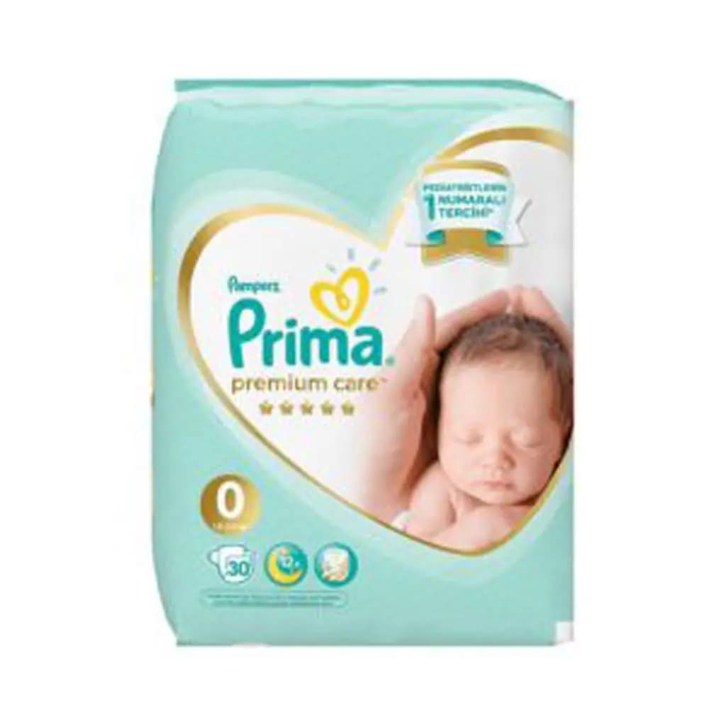 پوشک پریما سایز صفر ضدحساسیت بسته 30 عددی