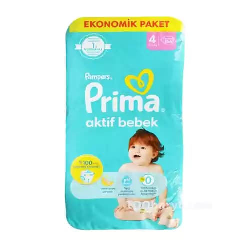 پوشک پریما پمپرز اورجینا ایتالیا سایز 4 74تایی