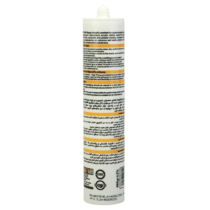 چسب درزگیر سوپر آکریلیک غفاری SAS800 حجم 310 میلی لیتر — تصویر ۴