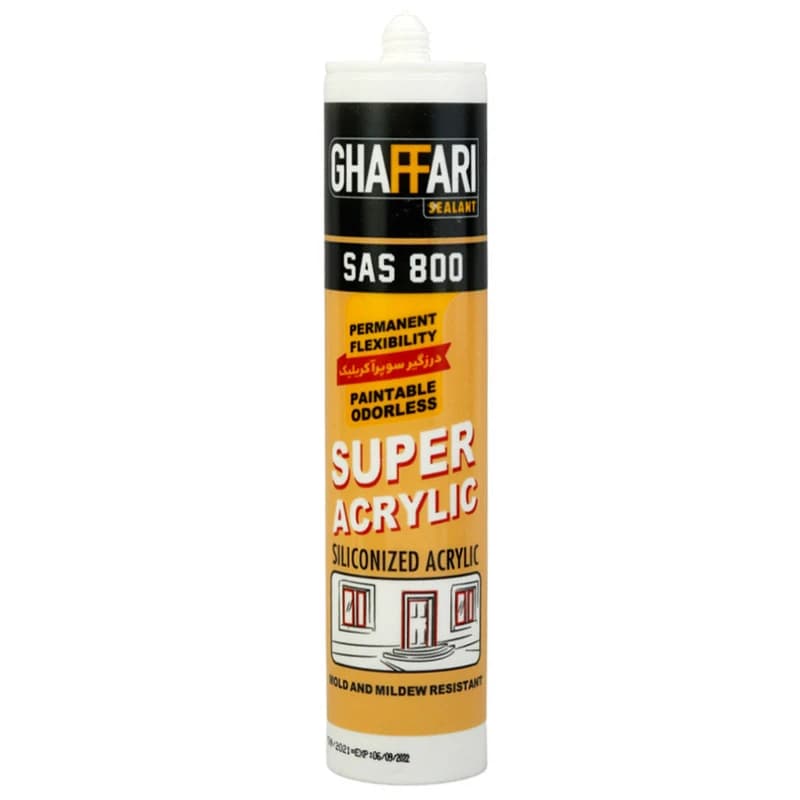 چسب درزگیر سوپر آکریلیک غفاری SAS800 حجم 310 میلی لیتر — تصویر ۲