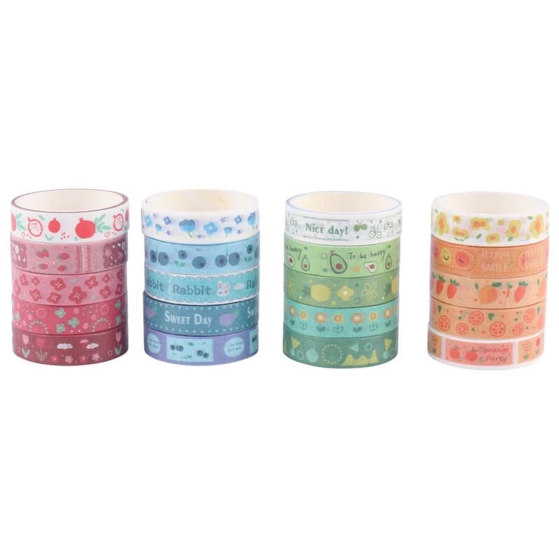چسب واشی 1 سانتی متر طرح فانتزی XM-HZ01 بسته 5 عددی — تصویر ۲
