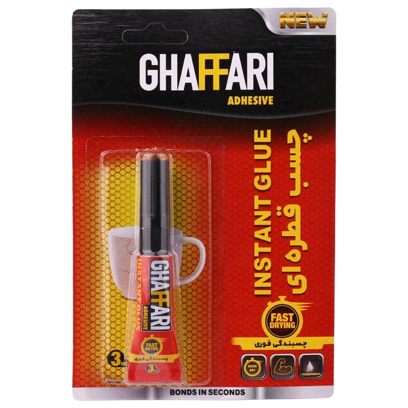 چسب قطره ای 3 میلی لیتر غفاری Instant Glue — تصویر ۴