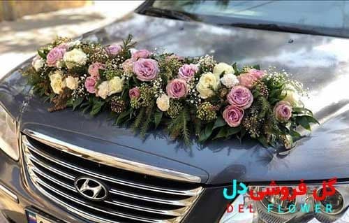 ماشین عروس با گل رز 687