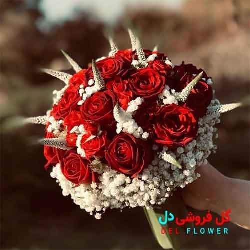 دسته گل عروس جدید قرمز 650