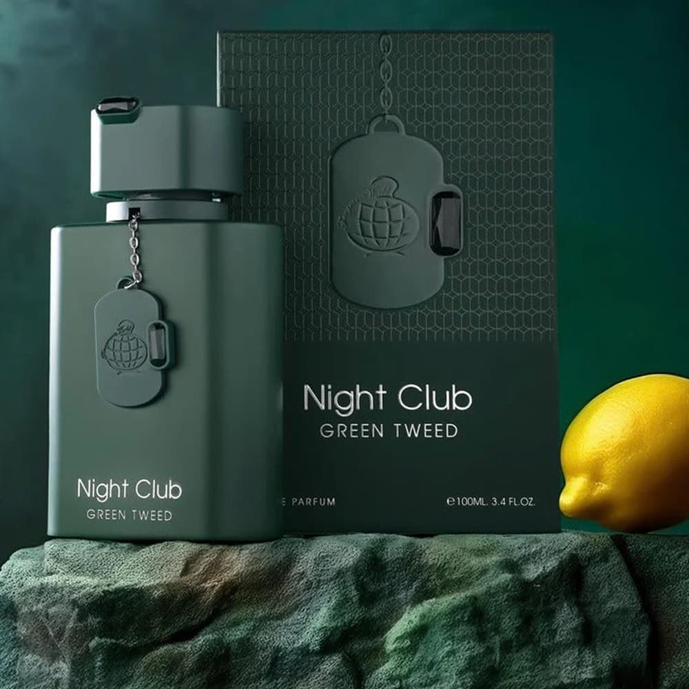 ادوپرفیوم نایت کلاب گرین توید فرگرانس ورد Night Club Green Tweed Fragrance World — تصویر ۵