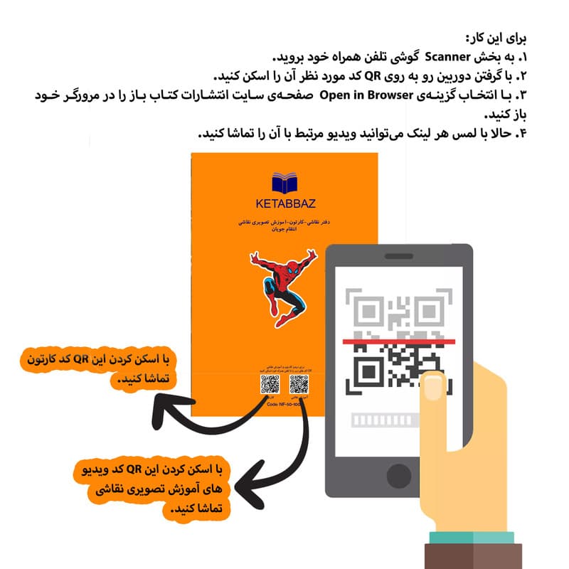دفتر نقاشی ۵۰ برگ انتشارات کتاب باز کد NF-50 مجموعه ۸ عددی — تصویر ۷