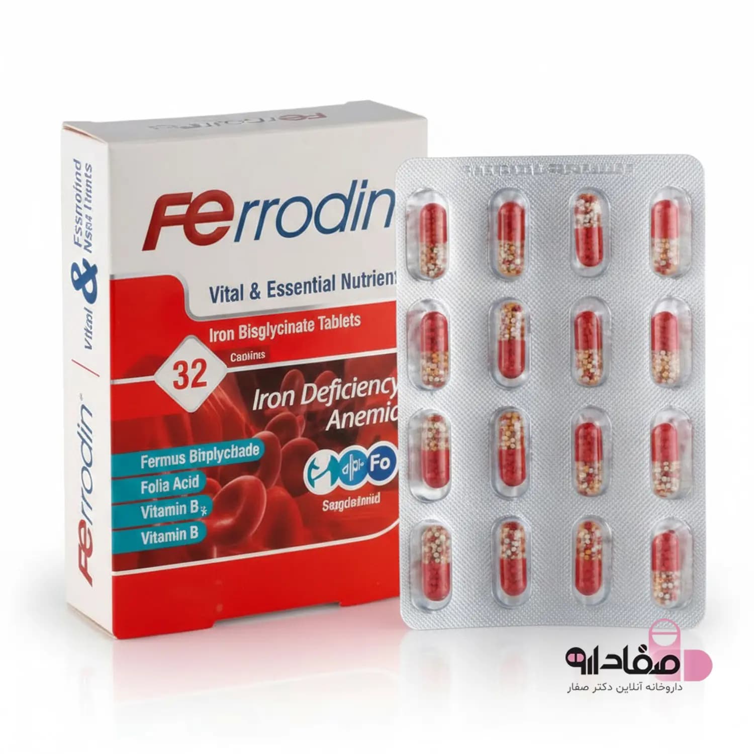 قرص فرودین Ferrodin هولیستیکا بسته 32 عددی | Holistica Ferrodin 32 Capsules — تصویر ۶