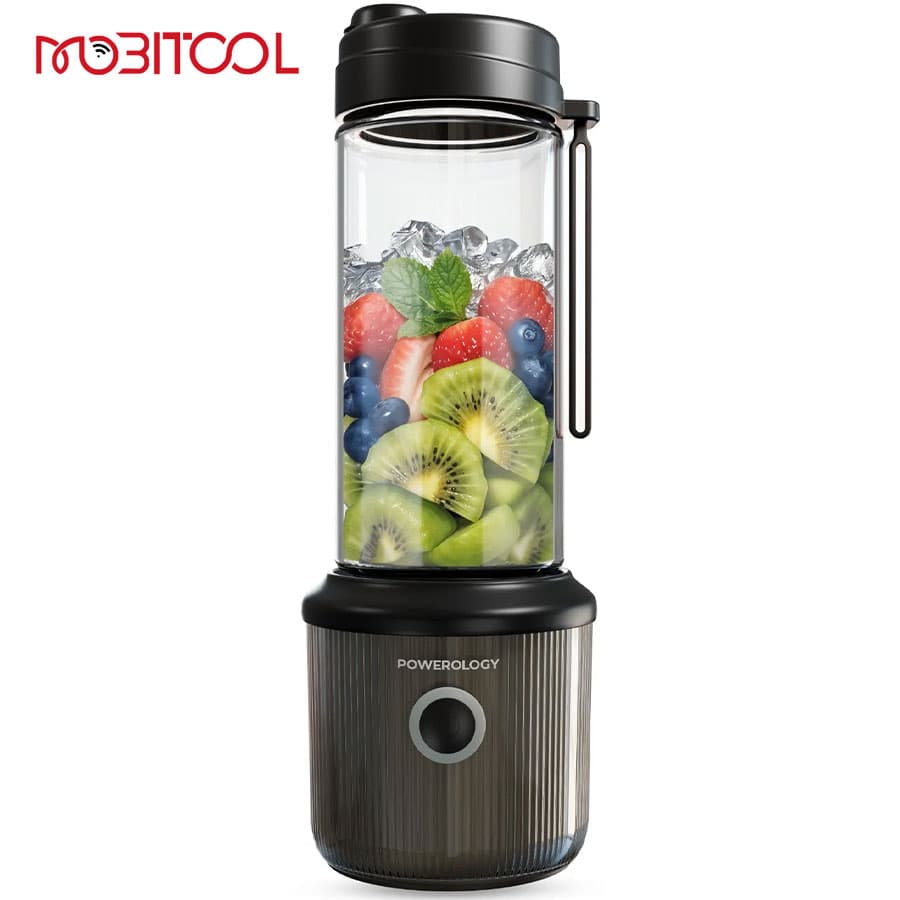 مخلوط‌ کن و جویسر شارژی 126 وات پاورولوژی Powerology Press & Refresh Portable Blender PSM013 — تصویر ۳