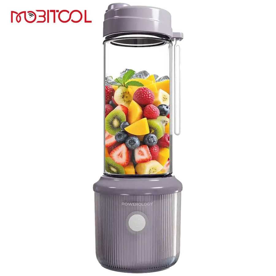 مخلوط‌ کن و جویسر شارژی 126 وات پاورولوژی Powerology Press & Refresh Portable Blender PSM013 — تصویر ۵