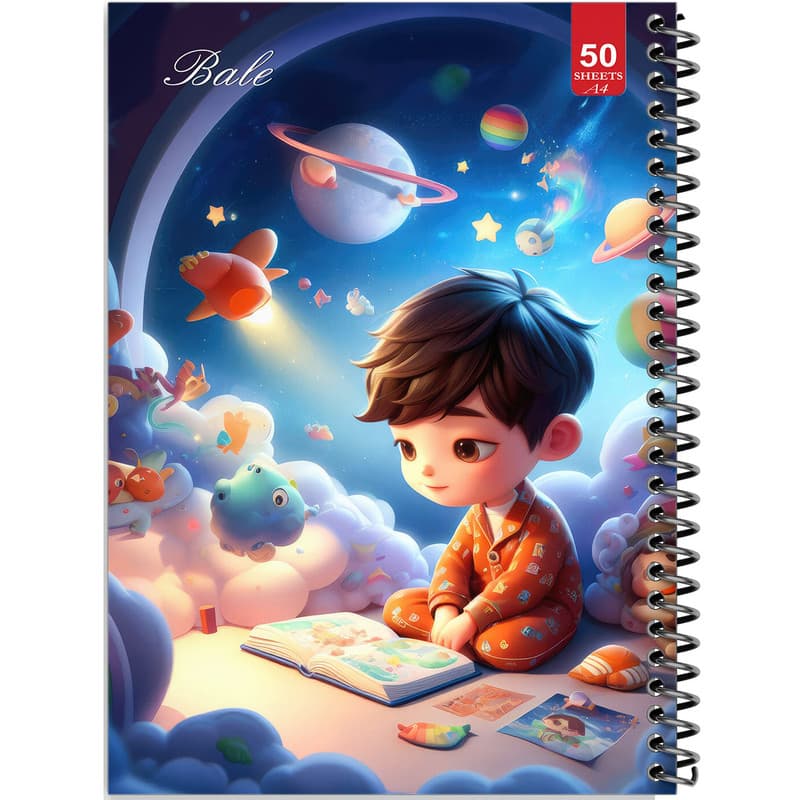 دفتر نقاشی 50 برگ انتشارات بله طرح پسرانه کد A4-L543 — تصویر ۵