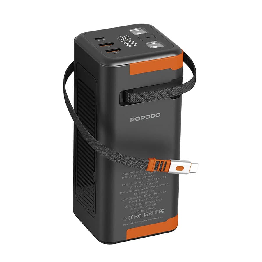 پاوربانک 50000 میلی آمپر 20 وات پرودو Porodo Power Boost 50000mAh Power Bank PD 20W PDPBFCH093