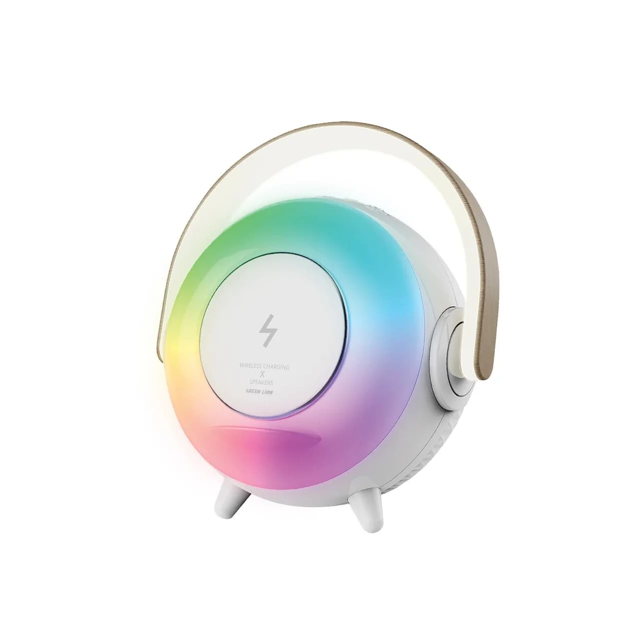 اسپیکر، چراغ رومیزی و شارژر وایرلس گرین لاین Green Lion Uranus Bluetooth Speaker with Table Lamp — تصویر ۹