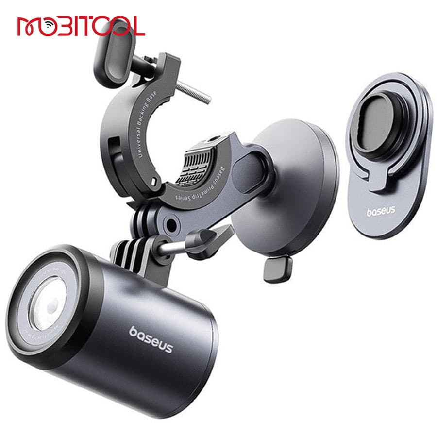 هولدر و چراغ قوه دوچرخه و موتور بیسوس Baseus PrimeTrip Light And Bike Holder BS-CG025 — تصویر ۴
