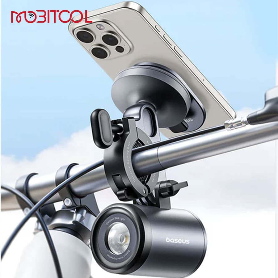 هولدر و چراغ قوه دوچرخه و موتور بیسوس Baseus PrimeTrip Light And Bike Holder BS-CG025 — تصویر ۷