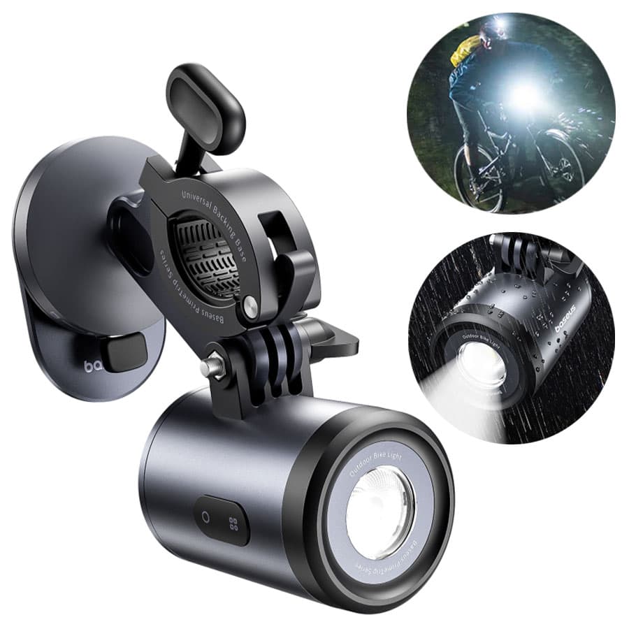 هولدر و چراغ قوه دوچرخه و موتور بیسوس Baseus PrimeTrip Light And Bike Holder BS-CG025 — تصویر ۲