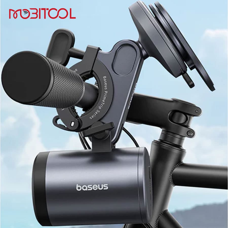 هولدر و چراغ قوه دوچرخه و موتور بیسوس Baseus PrimeTrip Light And Bike Holder BS-CG025 — تصویر ۵
