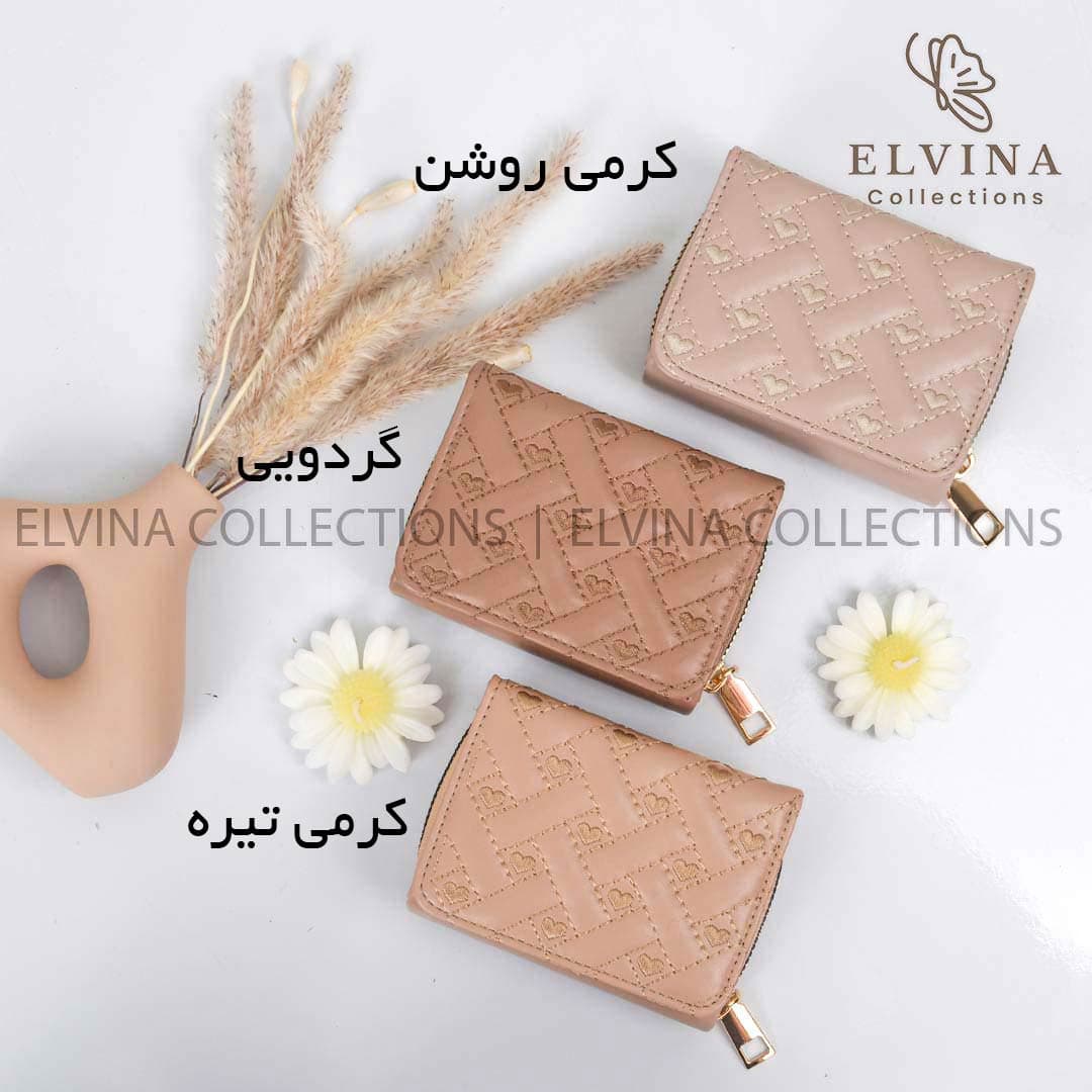 کیف پول و جاکارتی قلبی دخترانه کد1369 — تصویر ۸