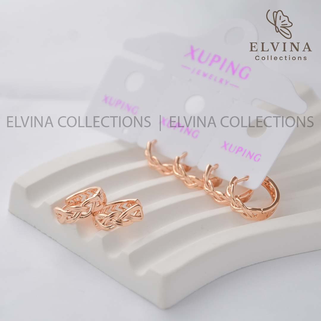 گوشواره حلقه ای ژوپینگ اصل(Xuping) کارتیه دو رو