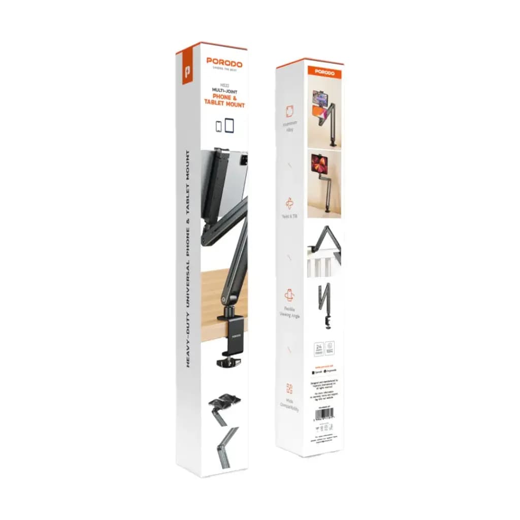 پایه نگهدارنده رومیزی موبایل و تبلت پرودو Porodo Multi-Joint Phone & Tablet Mount PD-HSM22 — تصویر ۱۱