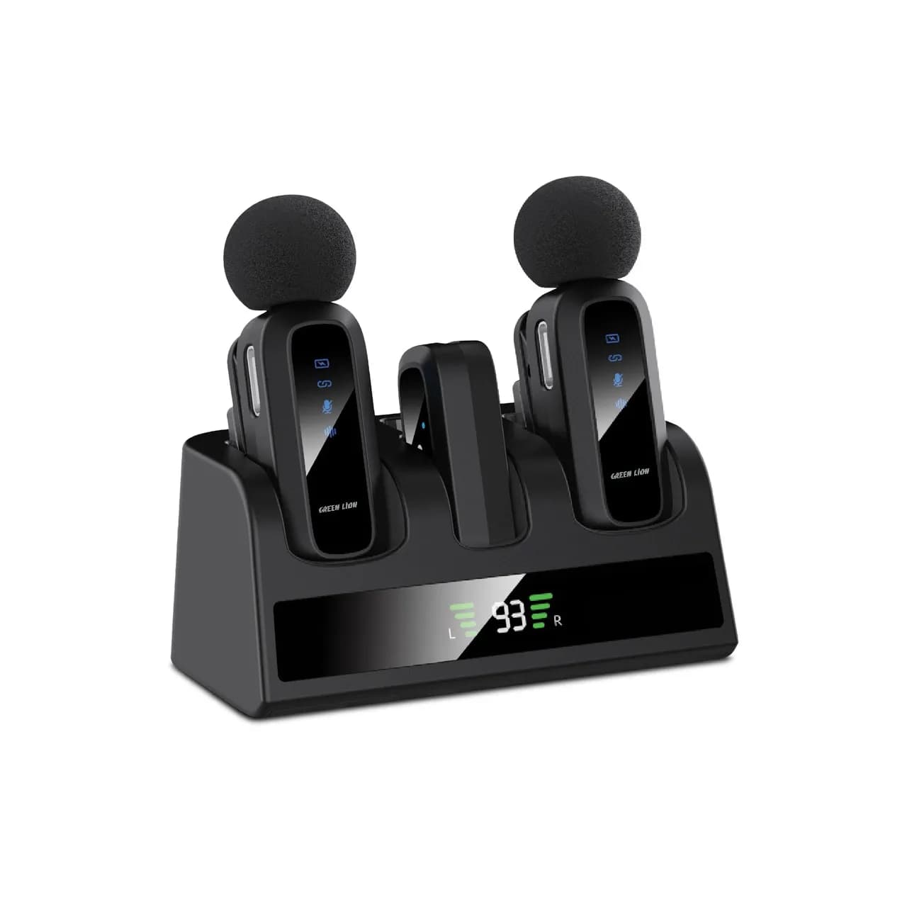 میکروفون یقه‌ ای دو کاربره وایرلس گرین لاین Green Lion GM-89X Microphone 2 in 1 Noise Cancellation — تصویر ۹