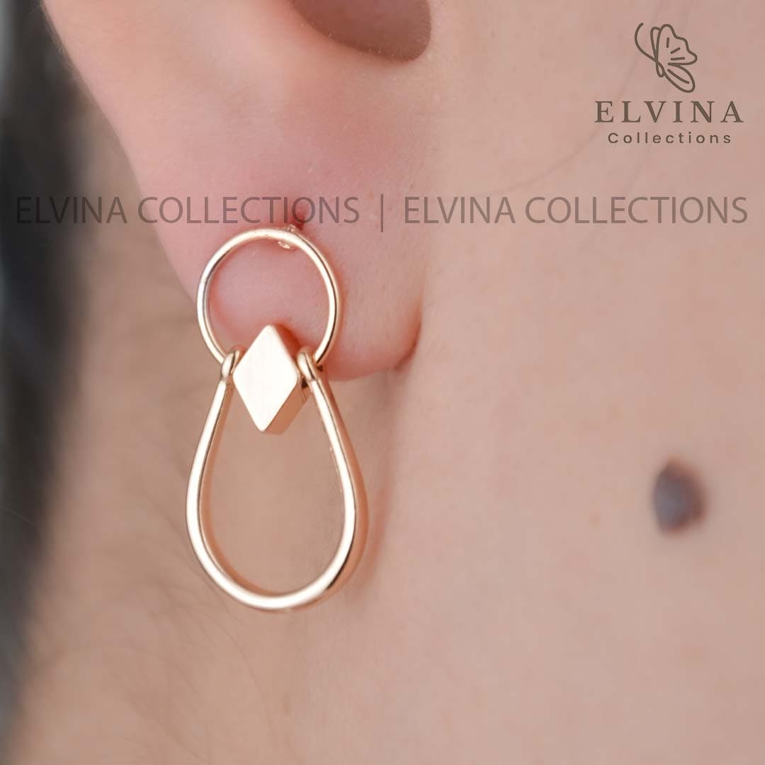گوشواره ژوپینگ اصل(Xuping) شیک و مینیمال — تصویر ۵