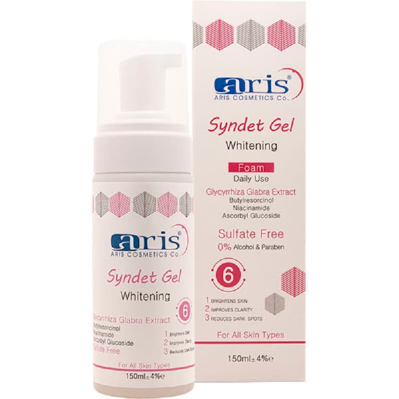 فوم ژل روشن کننده آریس مناسب انواع پوست شماره 6 حجم 150mL