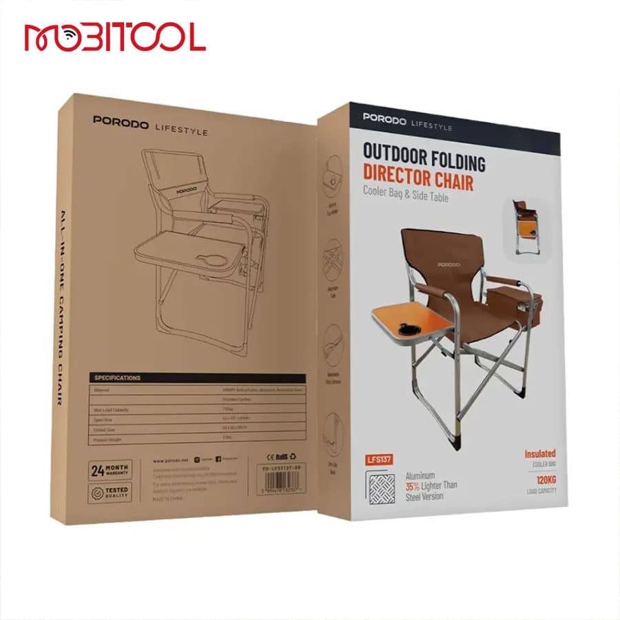صندلی تاشو کمپینگ پرودو Porodo Lifestyle Outdoor Folding Director Chair — تصویر ۷