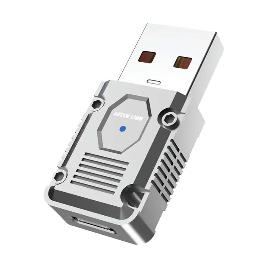مبدل او تی جی تایپ سی به یو اس بی گرین لاین Green Lion OTG Adapter USB-A to USB-C 120W
