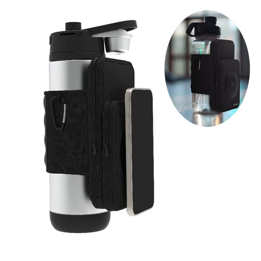 کیف ورزشی مگنتی بطری آب و نگهدارنده موبایل پرودو Porodo Magnetic Water Bottle Sleeve PD-LFST158