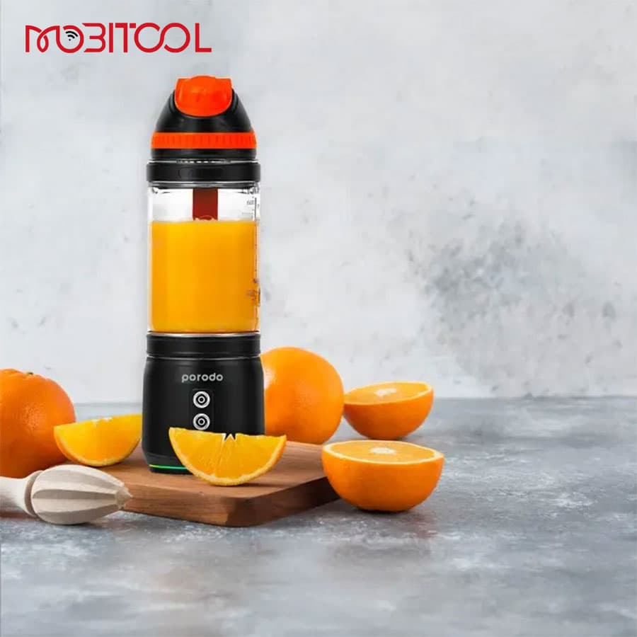 مخلوط‌ کن و شیکر شارژی 240 وات پرودو Porodo Dual Spin Clockwise & Reverse Portable Blender PD-PBLNDR — تصویر ۶