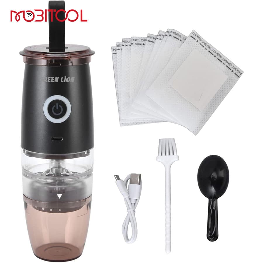 آسیاب قهوه دستی و شارژی گرین لاین Green Lion Portable Coffee Grinder — تصویر ۳