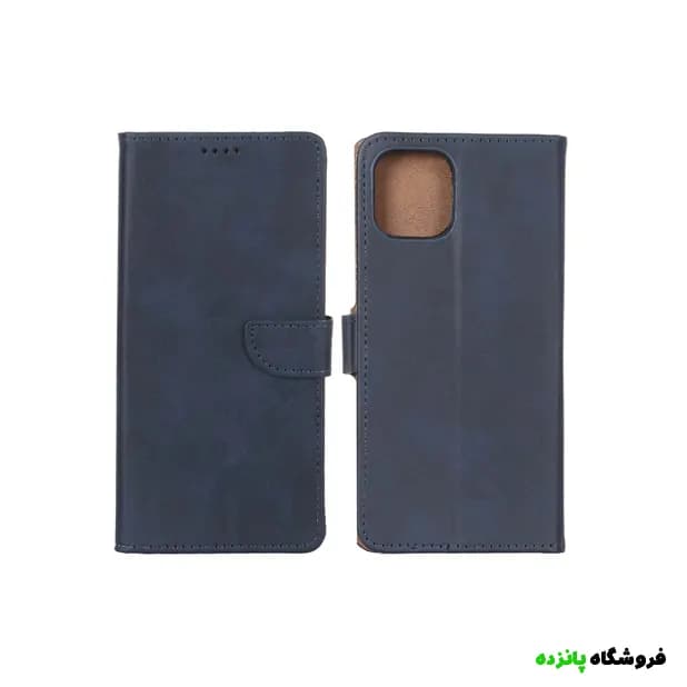 کیف چرمی موبایل سامسونگ A03 مگنتی – سرمه ای — تصویر ۳